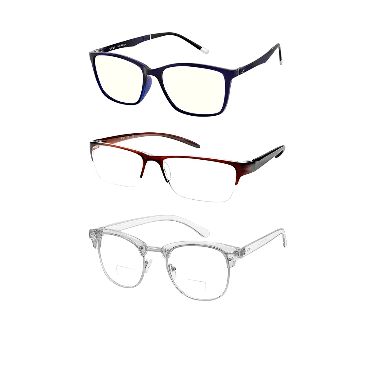 Fashion Browline Multicolor  Reading Glasses for Women & Men